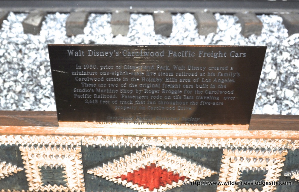 Carolwood Pacific Cars Plaque