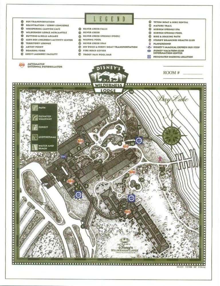 Wilderness Lodge Map | Disney's Wilderness Lodge Fan Site